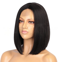 Load image into Gallery viewer, Small Lace Front Wig For Women Bobo Short  Wig For Daily , Party,Black شعر مستعار دانتيل أمامي صغير، شعر مستعار بوبو أسود
