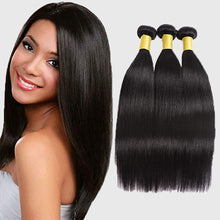 Load image into Gallery viewer, 12A  Double Drawn Virgin straight hair extensionتمديد الشعر البكر
