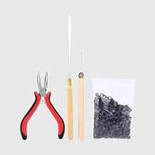 Load image into Gallery viewer, Estelle Hair Extension Kit, Wig Connector Kit Pliers Hook Loop Tip with 500Pcs Micro Rings Hair Extension Accessories مجموعة وصلات الشعر من Estelle ، مجموعة وصلات الشعر المستعار كماشة رأس حلقي مع 500 قطعة من إكسسوارات إطالة الشعر الصغيرة
