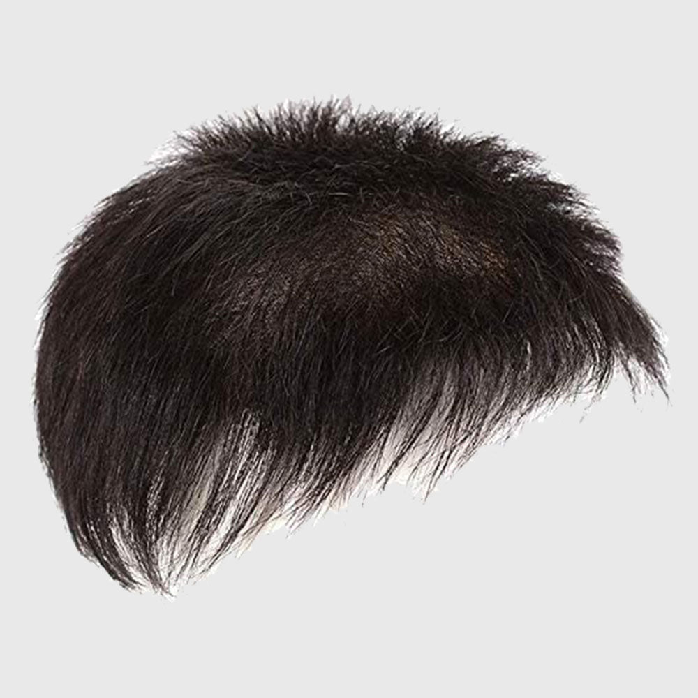 Men's Wigs 100% Real Human Hair Topper Toupee Clip Hairpiece for men Monofilament Hair Topper Natural Hairline Replacement Systems Hairpiece (13cmx14cm)