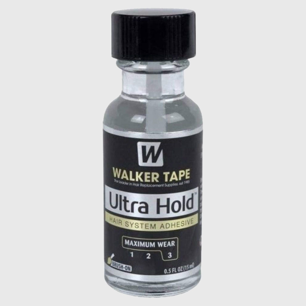 Ultra Hold Adhesive For Lace Wigs & Toupees .5Oz With Brush by Walker Tape لاصق فائق التثبيت من إستيل للشعر المستعار والدانتيل. 5 أونصة مع فرشاة من شريط ووكر