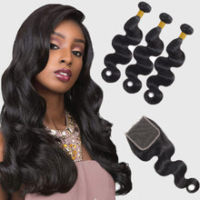 Load image into Gallery viewer, 12A  Double Drawn Virgin body wave hair extensionتمديد الشعر البكر
