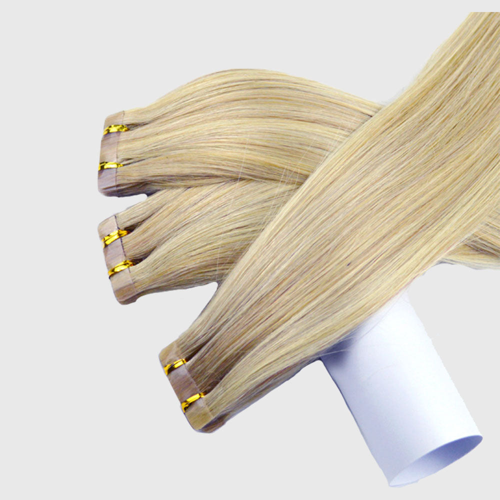 Nano  Seamless Real Hair Tape In Extension  27/613 Mixed Color    شريط نانو لشعر حقيقي غير ملحوم ملحق 27/613 لون مختلط