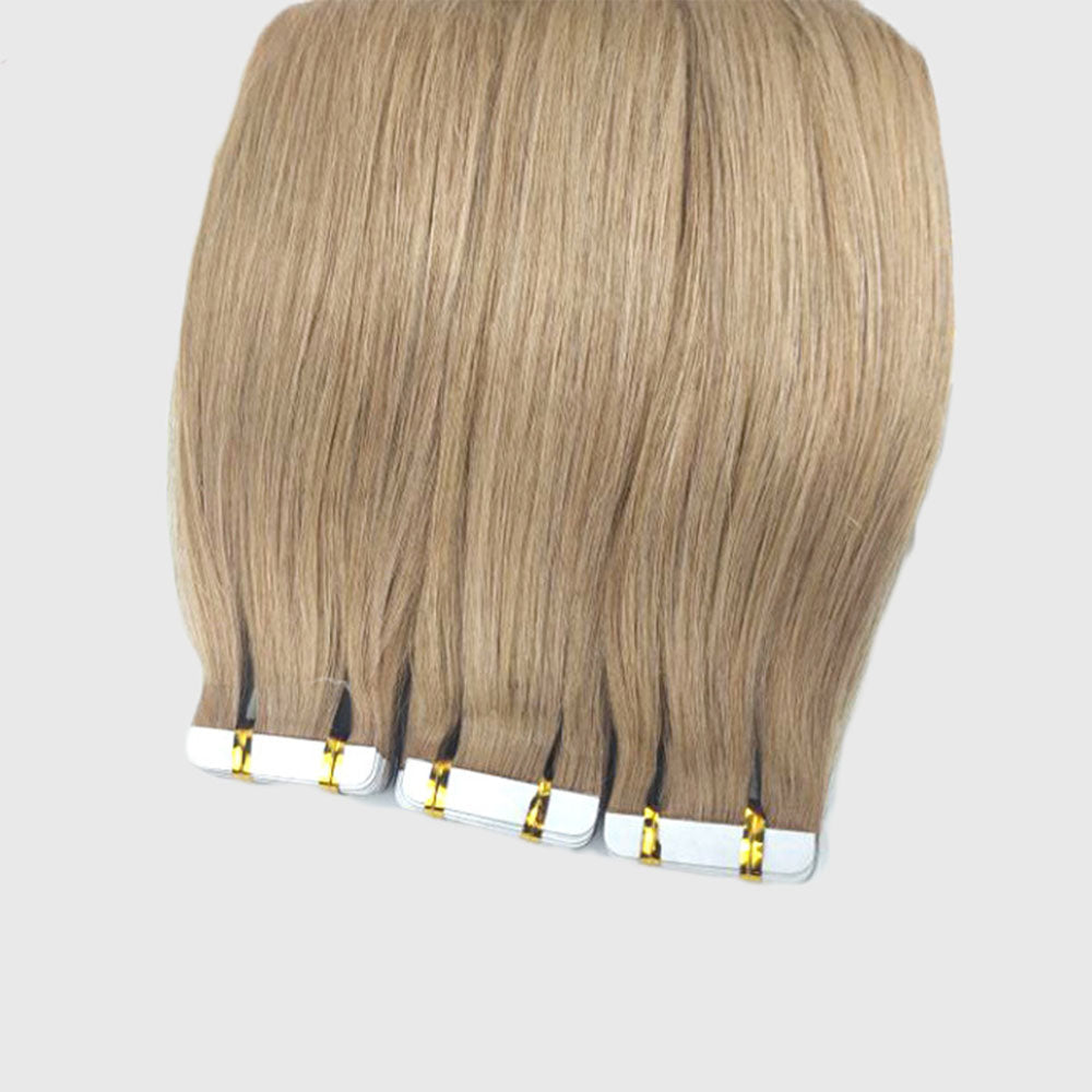 Seamless Human Hair Extension with  Protein Film Blonde 10#-وصلات شعر بشري غير ملحومة مع فيلم بروتين أشقر 10 #