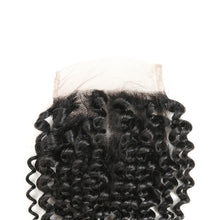 Load image into Gallery viewer, Hand Made Kinky Curly Human Hair  Lace  Closure 4*4-يدوية الصنع غريب مجعد الإنسان الرباط إغلاق 4 * 4
