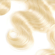 Load image into Gallery viewer, Real human hair 13*4 lace frontal 613# , body wave closure--13x4frintal613bwelsy-شعر بشري حقيقي 13 * 4 أمامي دانتيل 613 # ، إغلاق موجة الجسم
