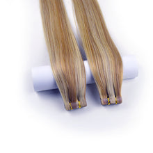 Load image into Gallery viewer, Real Human Hair Blonde High light Two Tone #27/613  Tape in Hair Extensions   شعر بشري حقيقي أشقر عالي الخفة بلونين # 27/613 شريط في وصلات الشعر
