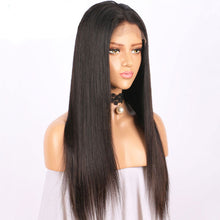 Load image into Gallery viewer, Silk Top  Human Hair Straight Wigs with 13x4 Front Lace  شعر مستعار حريري مستقيم شعر بشري مع دانتيل أمامي 13x4
