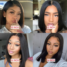 Load image into Gallery viewer, Eestelle Lace Front Bob Wigs Human Hair Brazilian Human Hair Short Bob Wigs for Woman Lace Closure Straight Hair Wigs Natural Color
