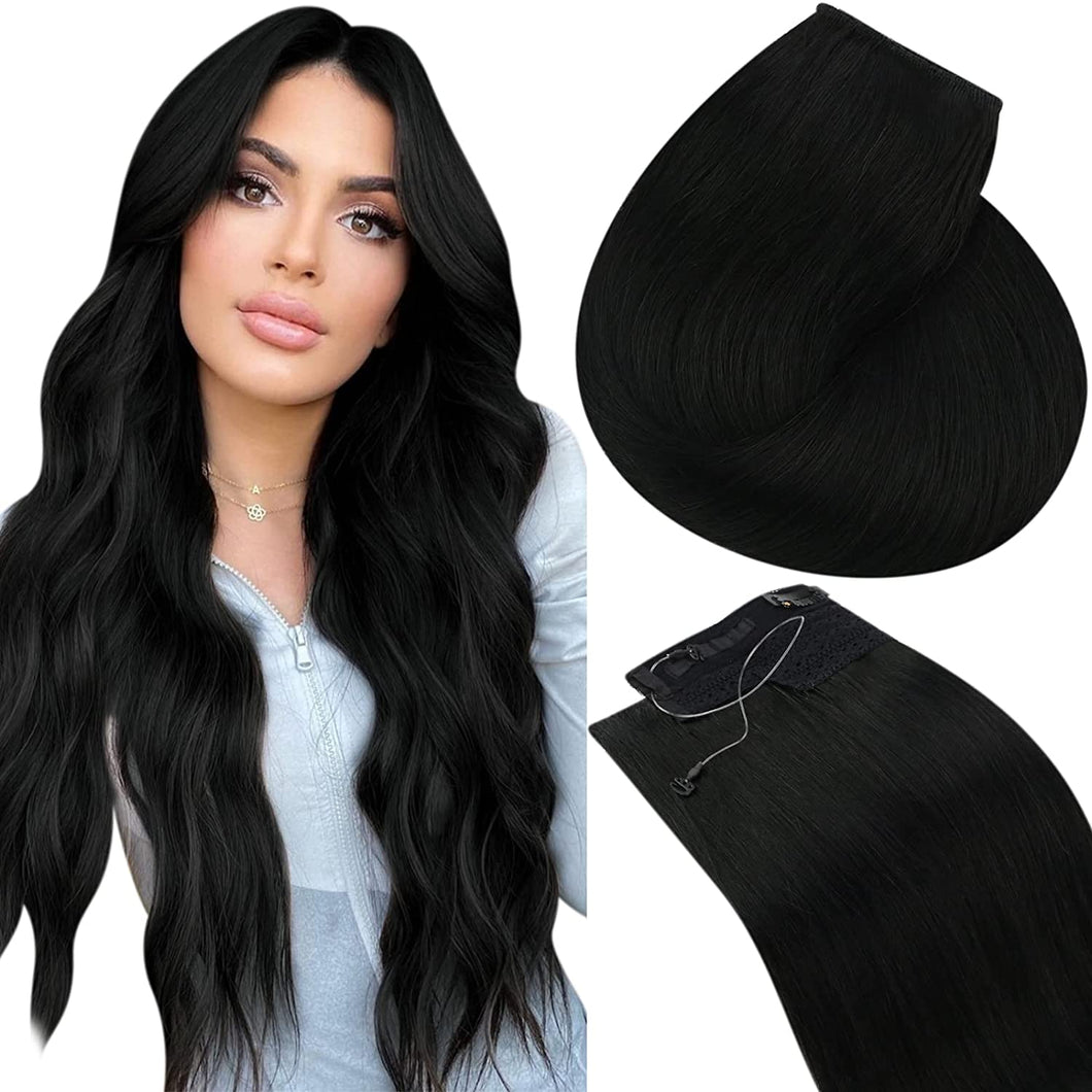 Estelle Invisible Wire  Human Hair One Piece Clip-in Extension-إستيل سلك غير مرئي بشري بشري قطعة واحدة وصلة تمديد