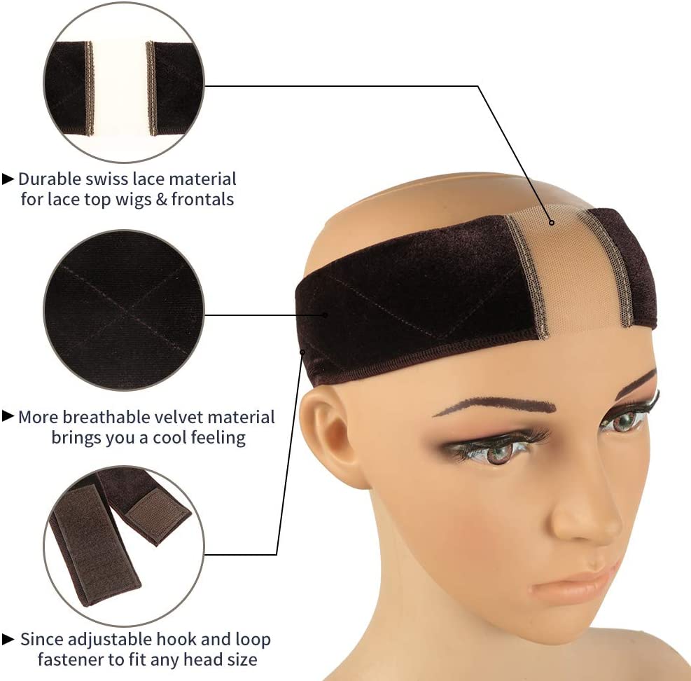 Velvet Wig Grip Lace Wig Band Non Slip Wig Holder Breathable Adjustable  Headband