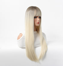 Load image into Gallery viewer, Estelle Long Straight Hair Female Milk Blonde Wigs Full Head Covers
