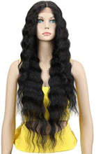 Load image into Gallery viewer, Estelle Lace Front Wigs 24&#39;&#39; Long Wavy Synthetic Wig 4.5&quot; Transparent Lace For Women (BLACK COLOR) Estelle الدانتيل الجبهة الباروكات 24 &#39;&#39; طويل مموج الاصطناعية الباروكة 4.5 &quot;دانتيل شفاف للنساء (أسود اللون)
