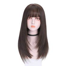 Load image into Gallery viewer, Estelle  Long Hair Natural Full  Straight Wig With Air Bangs
