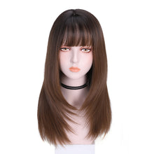 Load image into Gallery viewer, Estelle  Long Hair Natural Full  Straight Wig With Air Bangs
