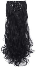 Load image into Gallery viewer, Estelle 7 Pcs 16 Clips 24 Inch Thick Curly Straight Full Head Clip in on Double Weft Hair Extensions
