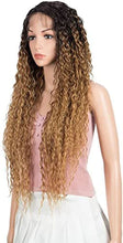 Load image into Gallery viewer, Estelle Long Curly Lace Front Wigs with 13&quot;x2.5&quot; Simulated Scalp Wig (Curly, Ombre Honey Color) شعر مستعار أمامي طويل مجعد من Estelle مع شعر مستعار مقلد لفروة الرأس مقاس 13 × 2.5 بوصة (مجعد ، لون عسلي متدرج)

