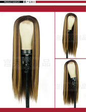 Load image into Gallery viewer, Estelle Fashion Small Lace Front Wig For Women Straight Long Mixcolor 4/27 Estelle Fashion باروكة دانتيل أمامية صغيرة للنساء مستقيم طويل ميكس كولور 4/27
