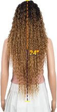 Load image into Gallery viewer, Estelle Long Curly Lace Front Wigs with 13&quot;x2.5&quot; Simulated Scalp Wig (Curly, Ombre Honey Color) شعر مستعار أمامي طويل مجعد من Estelle مع شعر مستعار مقلد لفروة الرأس مقاس 13 × 2.5 بوصة (مجعد ، لون عسلي متدرج)
