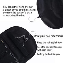 Load image into Gallery viewer, Estelle 2 Pieces Of Hair Extension Portable Wig Storage Bag Carrying Case Suitable For Store style Hair with Hook حقيبة تخزين شعر مستعار محمولة من قطعتين من Estelle مناسبة لتصفيف الشعر مع خطاف

