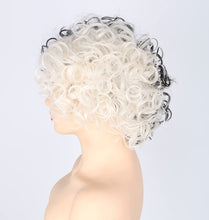 Load image into Gallery viewer, Estelle Curly Wig, Black White Bicolor, Short Wavy Curly Hair, Cos Witch Cruella de Vil Wig Suitable for Carnival Parties and Cosplay Party Costume Accessories
