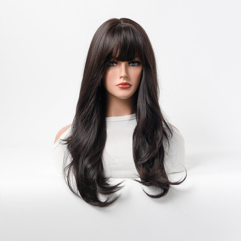 Estelle Long Straight Hair Female Milk Blonde Wigs Full Head Covers