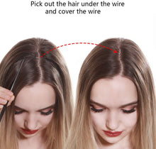 Load image into Gallery viewer, Halo Hair Extensions Short Synthetic Hairpieces Straight Headband for Women Heat Resistant Fiber No Clip وصلات شعر من هالو ، وصلات شعر اصطناعية قصيرة ، عصابة رأس مستقيمة للنساء ، ألياف مقاومة للحرارة ، بدون مشبك
