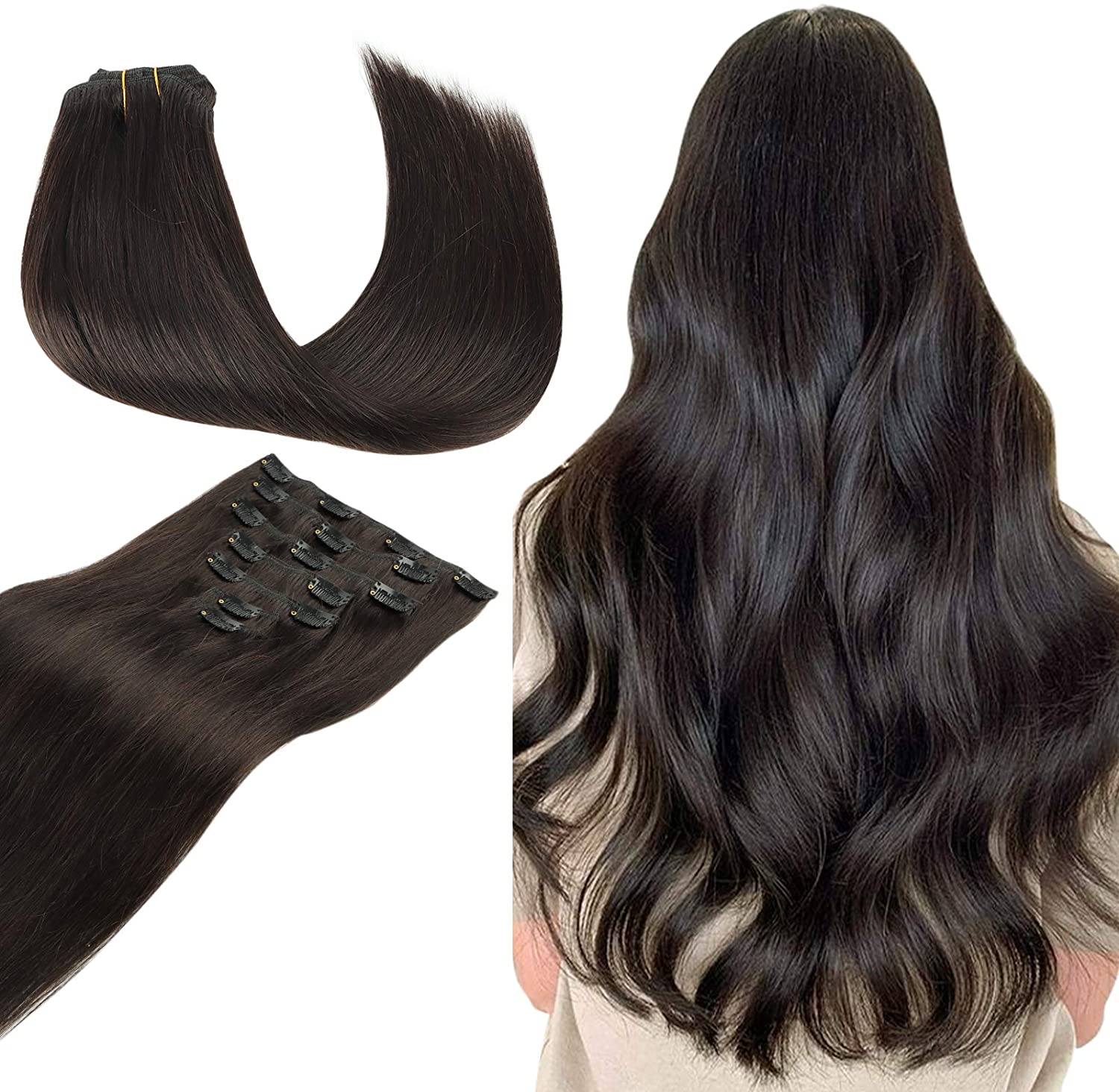 Luwel regular/ regular plus hair extensions clip in hair dark