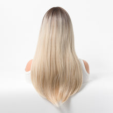 Load image into Gallery viewer, Estelle Long Straight Hair Female Milk Blonde Wigs Full Head Covers Gradient Blonde
