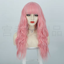 Load image into Gallery viewer, Estelle European and American Long Curly Hair Bangs Female Fiber Wave Full Head Cover Wig
