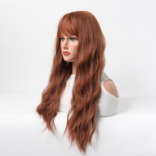 Load image into Gallery viewer, Estelle Wig Female Long Curly Hair Big Wave Medium Long Full Headgear Brown
