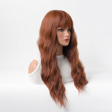 Load image into Gallery viewer, Estelle Wig Female Long Curly Hair Big Wave Medium Long Full Headgear Brown
