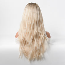 Load image into Gallery viewer, Estelle Wig Female Long Curly Hair Big Wave Medium Long Full Headgear Ash Golden
