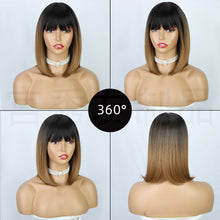 Load image into Gallery viewer, Estelle Bobo Fiber Wig headgear , Short Straight Hair wig Color No R427
