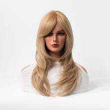 Load image into Gallery viewer, Estelle Full Wig for Heat Resistant Synthetic Wig Natural Long Straight Wig With Bangs Lady Fiber Wig Blonde
