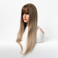 Load image into Gallery viewer, Estelle Long Straight Hair Female Milk Blonde Wigs Full Head Covers Blonde Light Brown
