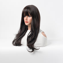 Load image into Gallery viewer, Estelle Long Straight Hair Female Milk Blonde Wigs Full Head Covers Black

