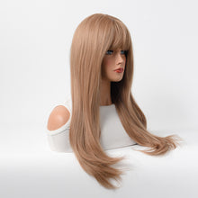 Load image into Gallery viewer, Estelle Long Straight Hair Female Milk Blonde Wigs Full Head Covers Light Brown
