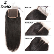 Load image into Gallery viewer, Hand Made Straight Human Hair  Lace  Closure 4*4 -صنع يدوي مستقيم شعر بشري إغلاق الدانتيل 4 * 4
