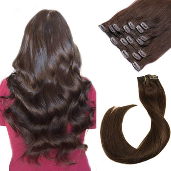 Clip In Remy Human Hair Extension With Multi-color 90g-مقطع في وصلات شعر ريمي بشري متعدد الألوان