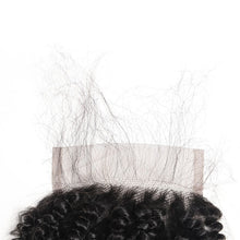 Load image into Gallery viewer, Hand Made  Afro Curly Human Hair  Lace  Closure 4*4-إغلاق الدانتيل شعر أفرو مجعد يدوي الصنع 4 * 4
