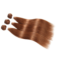 Load image into Gallery viewer, Clip In Remy Human Hair Extension ,  Silky Straight Weft, Brown color30-مقطع في وصلات شعر ريمي بشري ، لحمة مستقيمة حريري ، لون بني 30
